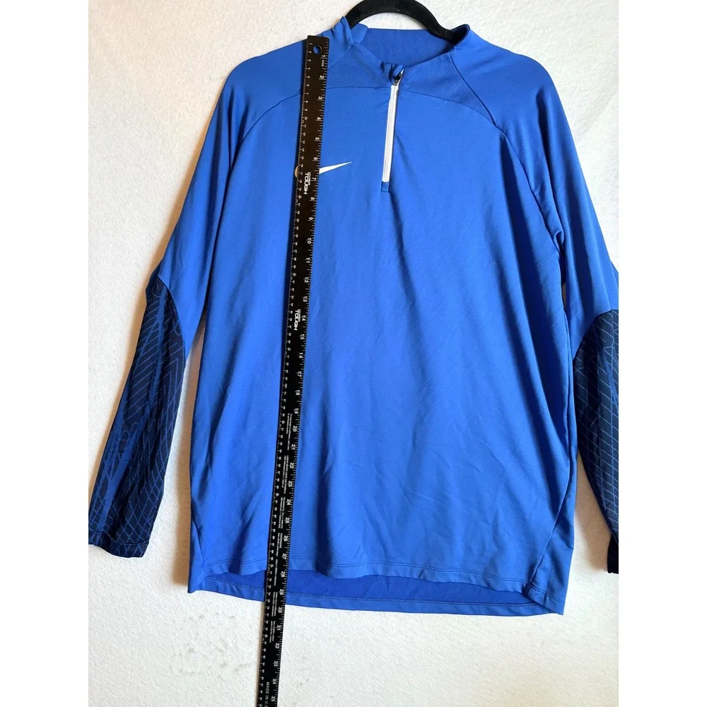 Nike Dri-FIT Slim Fit Long‎ Sleeve 1/4 Zip Athletic Training Top Men's XL Blue